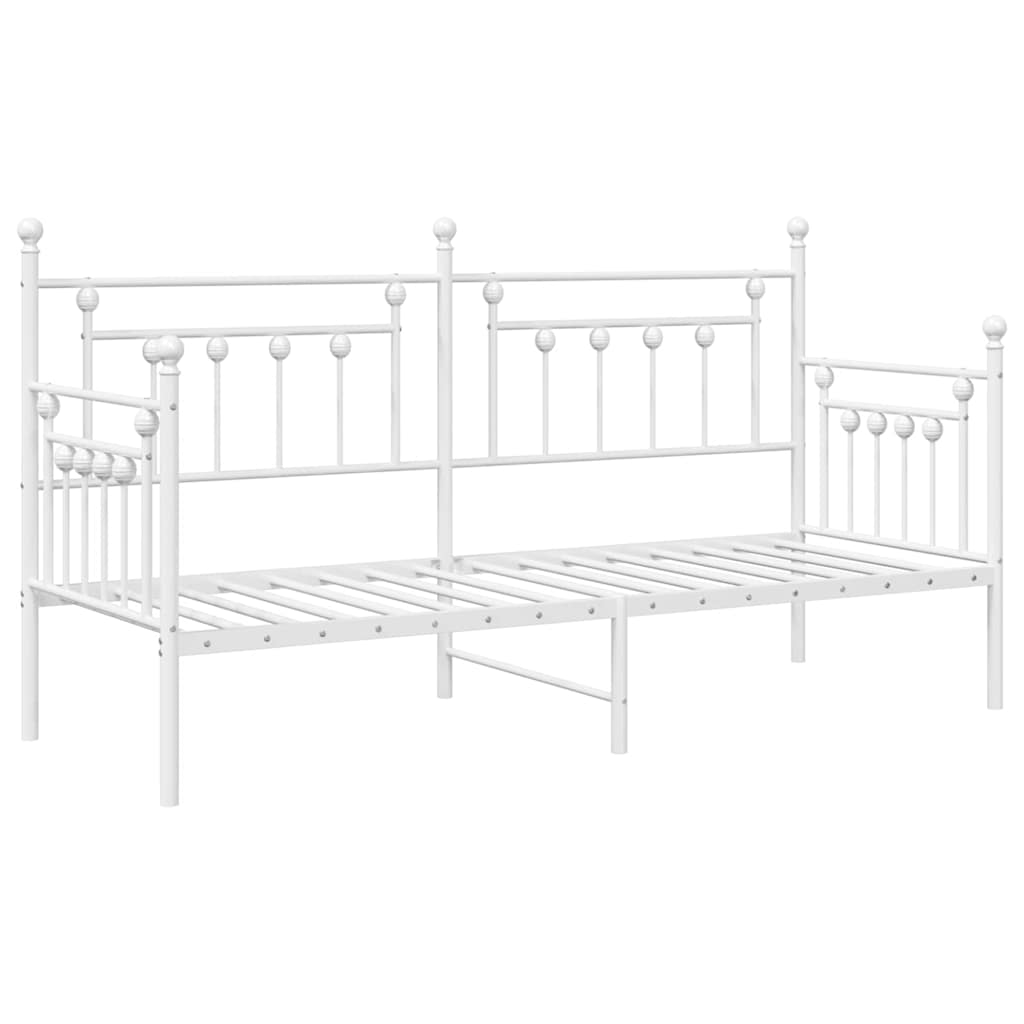 Struttura per letto di giorno Bianco 75 x 190 cm Acciaio | homemem39