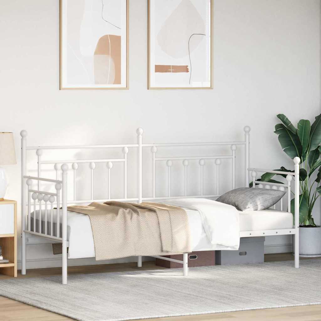 Struttura per letto di giorno Bianco 80 x 200 cm Acciaio | homemem39