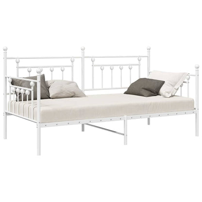 Struttura per letto di giorno Bianco 90 x 190 cm Acciaio
