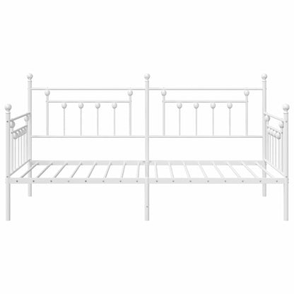 Struttura per letto di giorno Bianco 100 x 190 cm Acciaio | homemem39