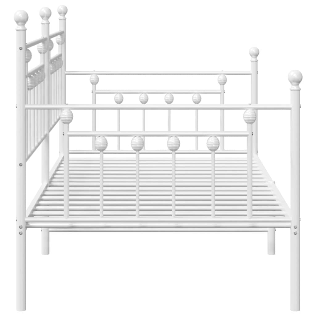 Struttura per letto di giorno Bianco 100 x 190 cm Acciaio | homemem39