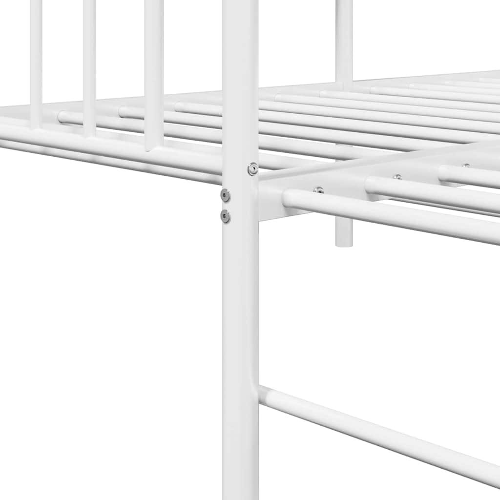 Struttura per letto di giorno Bianco 75 x 190 cm Acciaio | homemem39