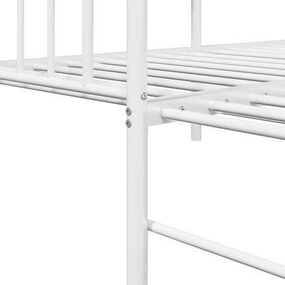 Struttura per letto di giorno Bianco 75 x 190 cm Acciaio | homemem39