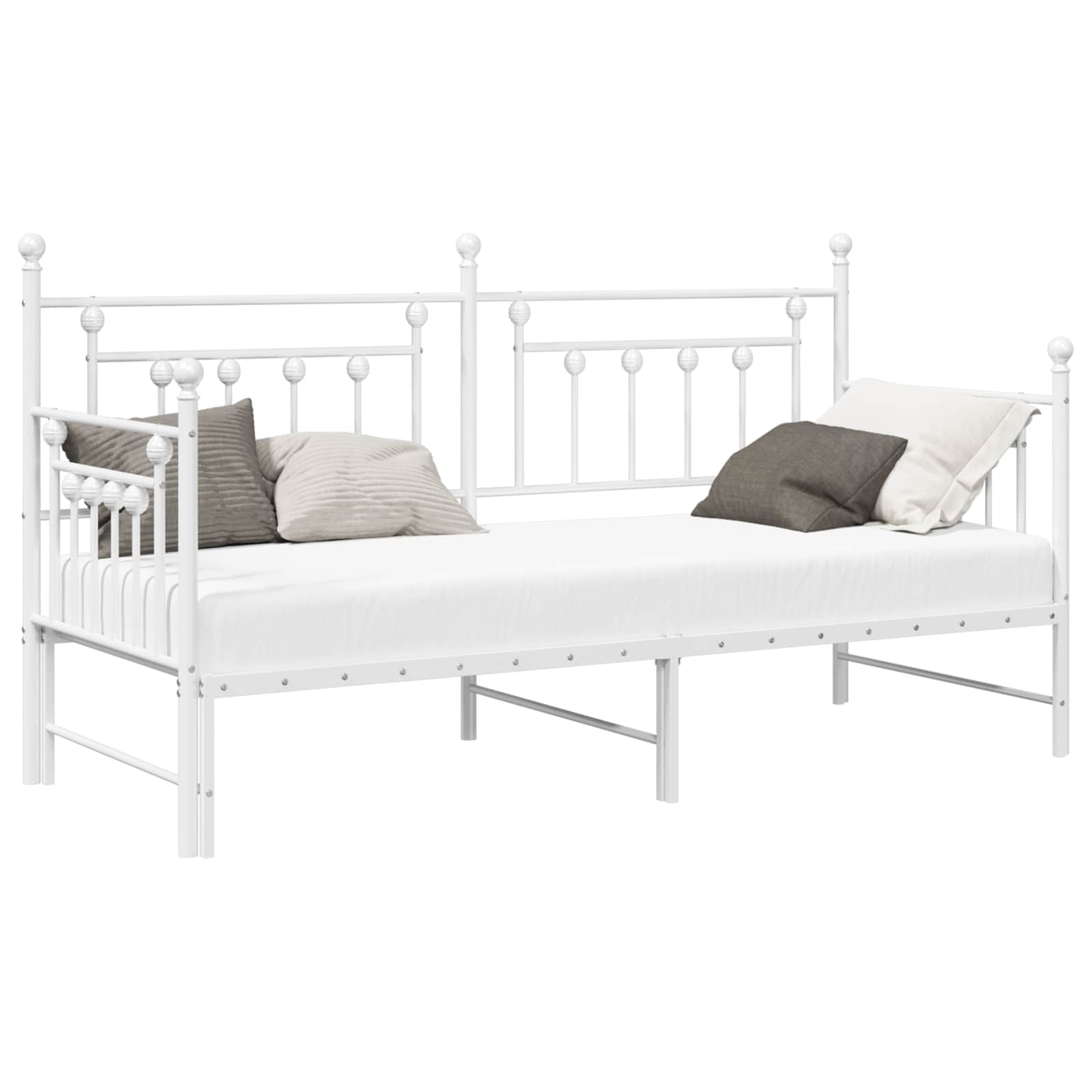 Struttura per letto di giorno Bianco 75 x 190 cm Acciaio | homemem39