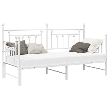 Struttura per letto di giorno Bianco 75 x 190 cm Acciaio | homemem39