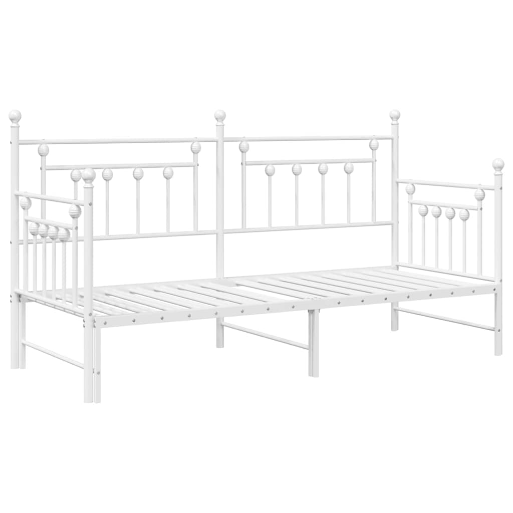 Struttura per letto di giorno Bianco 75 x 190 cm Acciaio | homemem39