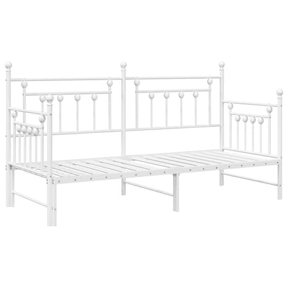 Struttura per letto di giorno Bianco 75 x 190 cm Acciaio | homemem39