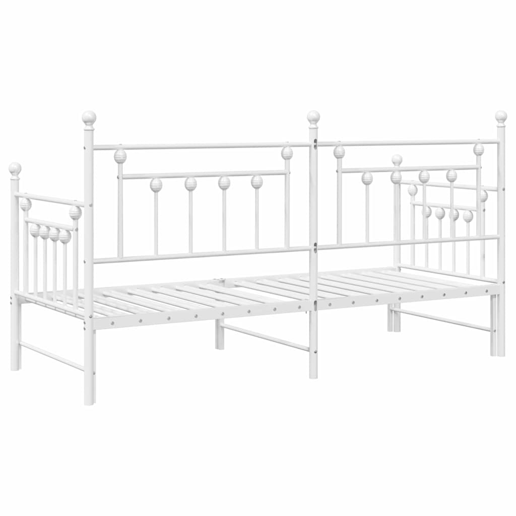 Struttura per letto di giorno Bianco 75 x 190 cm Acciaio | homemem39