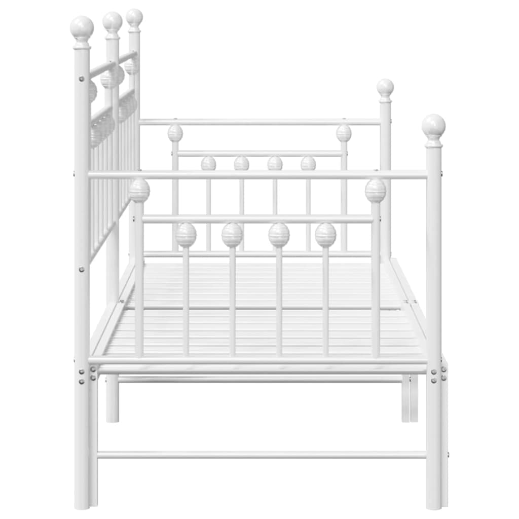 Struttura per letto di giorno Bianco 75 x 190 cm Acciaio | homemem39