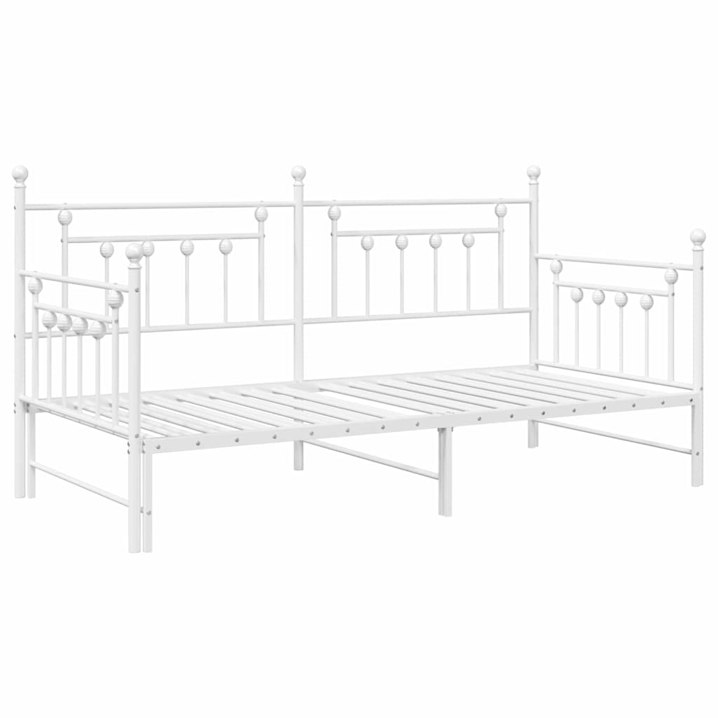 Struttura per letto di giorno Bianco 90 x 190 cm Acciaio | homemem39