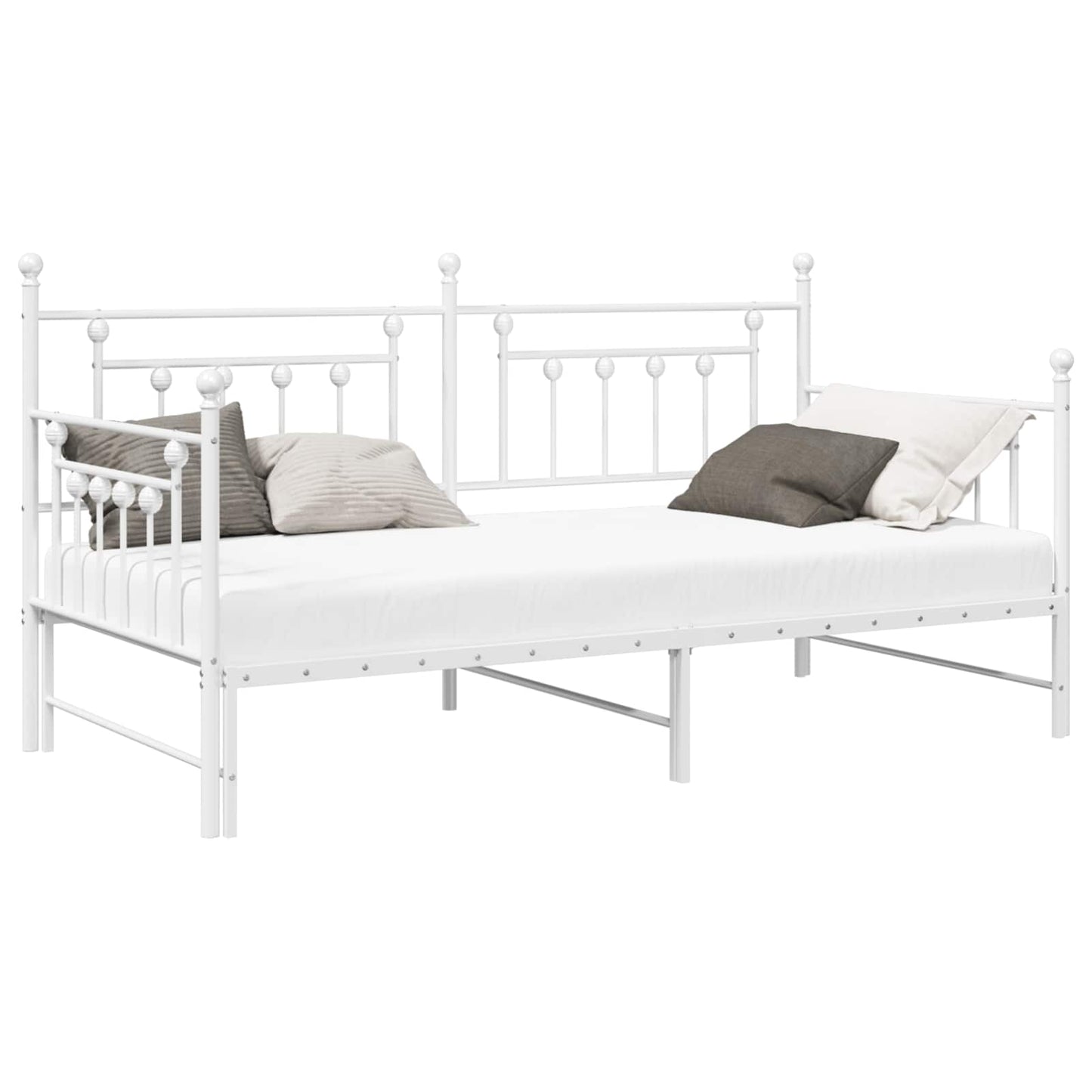 Struttura per letto di giorno Bianco 90 x 200 cm Acciaio | homemem39