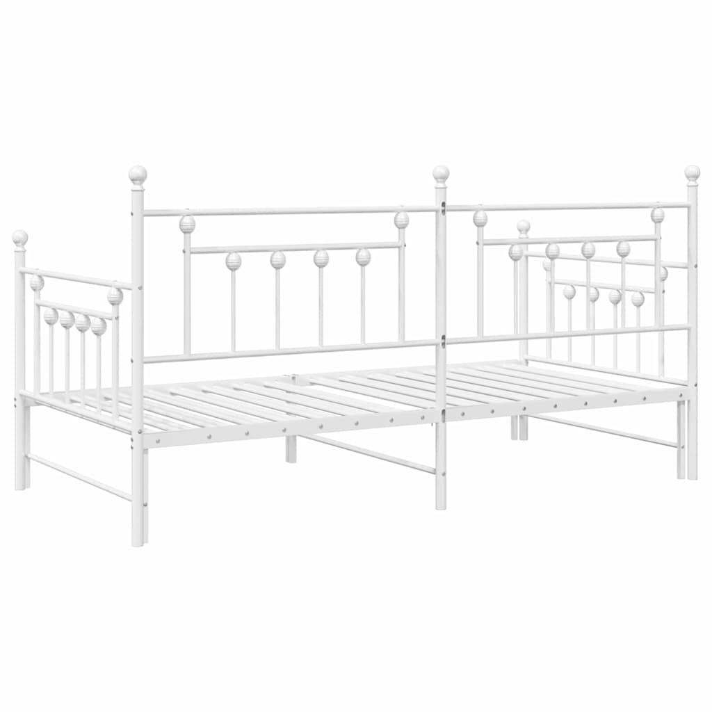 Struttura per letto di giorno Bianco 90 x 200 cm Acciaio | homemem39