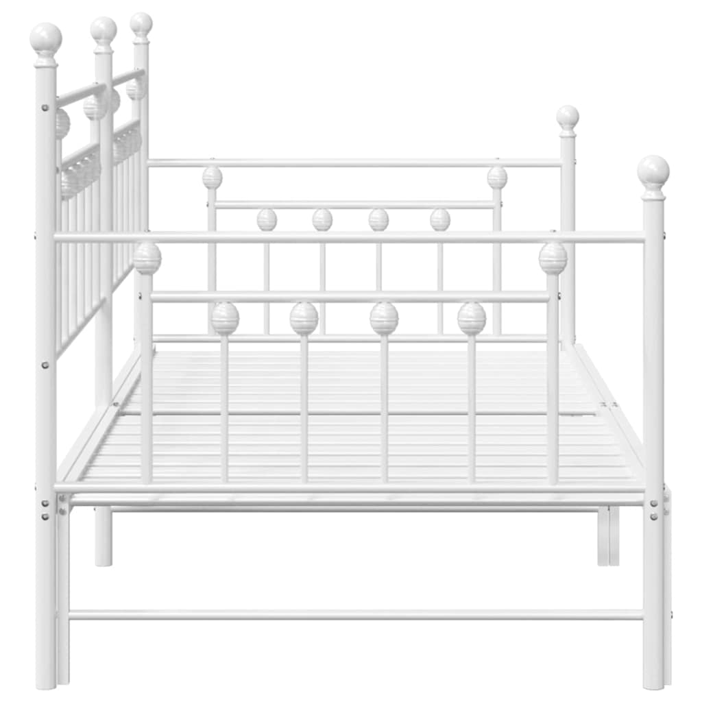 Struttura per letto di giorno Bianco 90 x 200 cm Acciaio | homemem39