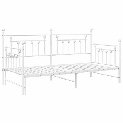 Struttura per letto di giorno Bianco 100 x 190 cm Acciaio | homemem39