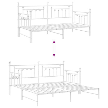 Struttura per letto di giorno Bianco 100 x 190 cm Acciaio | homemem39
