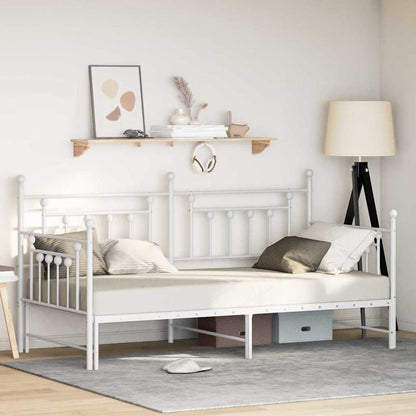 Struttura per letto di giorno Bianco 107 x 203 cm Acciaio | homemem39