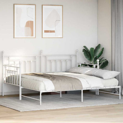 Struttura per letto di giorno Bianco 107 x 203 cm Acciaio | homemem39