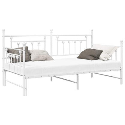 Struttura per letto di giorno Bianco 107 x 203 cm Acciaio | homemem39