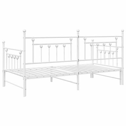 Struttura per letto di giorno Bianco 107 x 203 cm Acciaio | homemem39