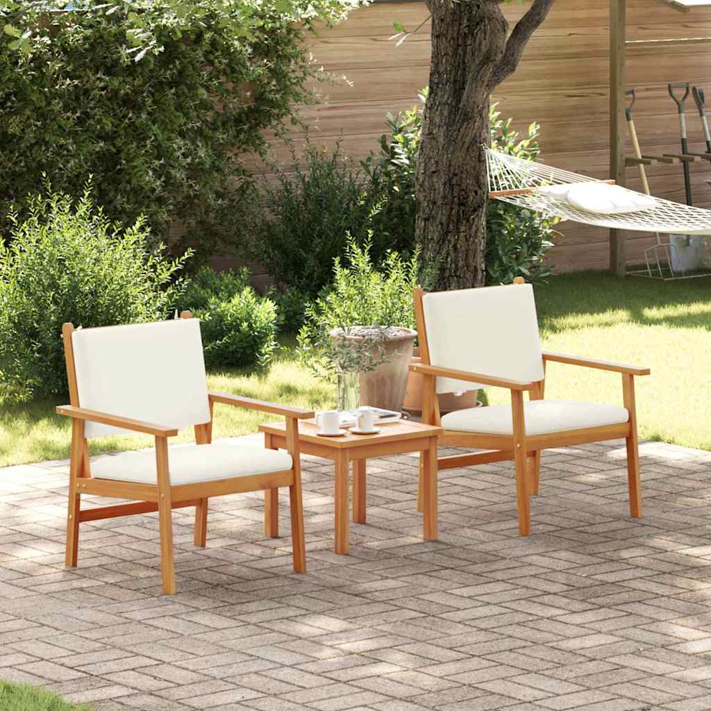 Sedia da Giardino 2 pcs Marrone Legno massello di acacia