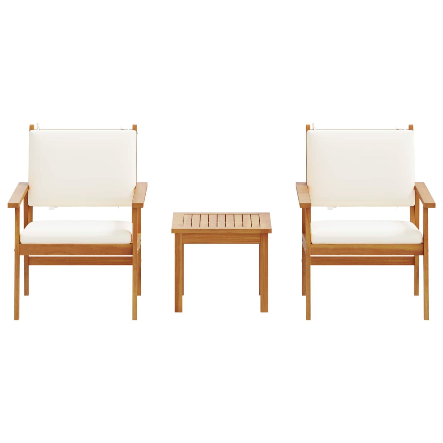 Set Divano da Giardino 3 pcs Bianco Crema | homemem39