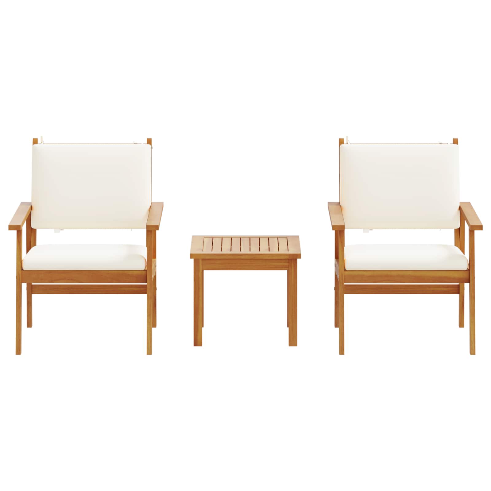 Set Divano da Giardino 3 pcs Bianco Crema | homemem39