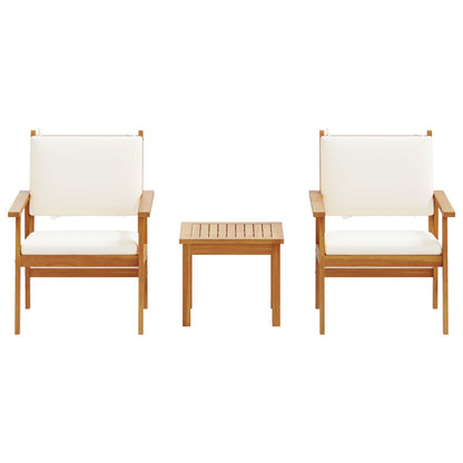 Set Divano da Giardino 3 pcs Bianco Crema | homemem39