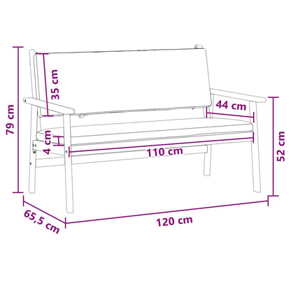 Panchina da giardino Marrone Legno massello di acacia