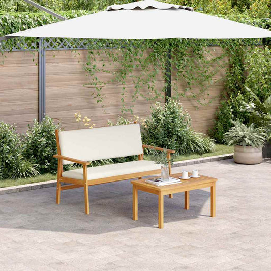 Set Divano da Giardino 2 pcs Marrone Legno massello di acacia - homemem39