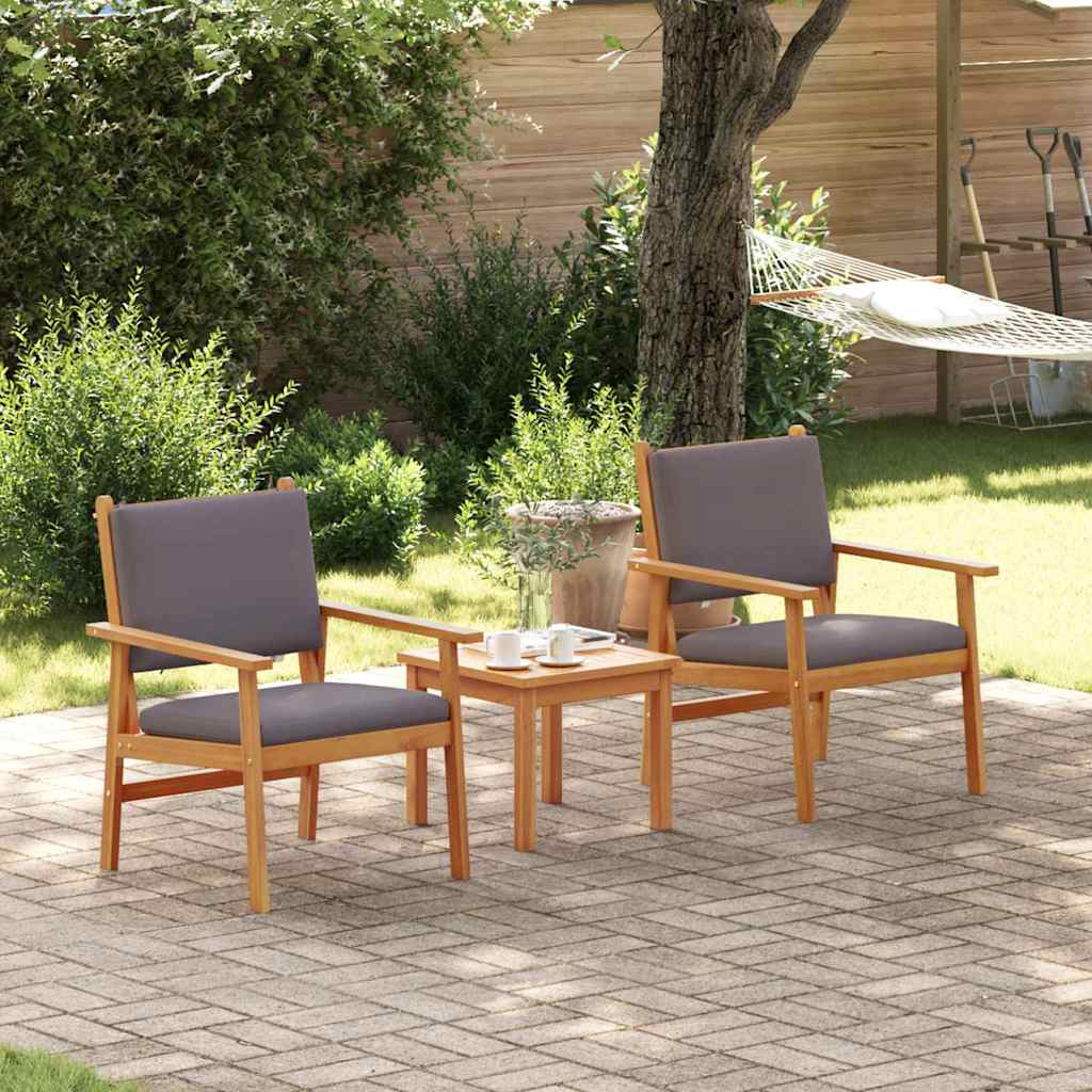 Sedia da Giardino 2 pcs Marrone Legno massello di acacia - homemem39