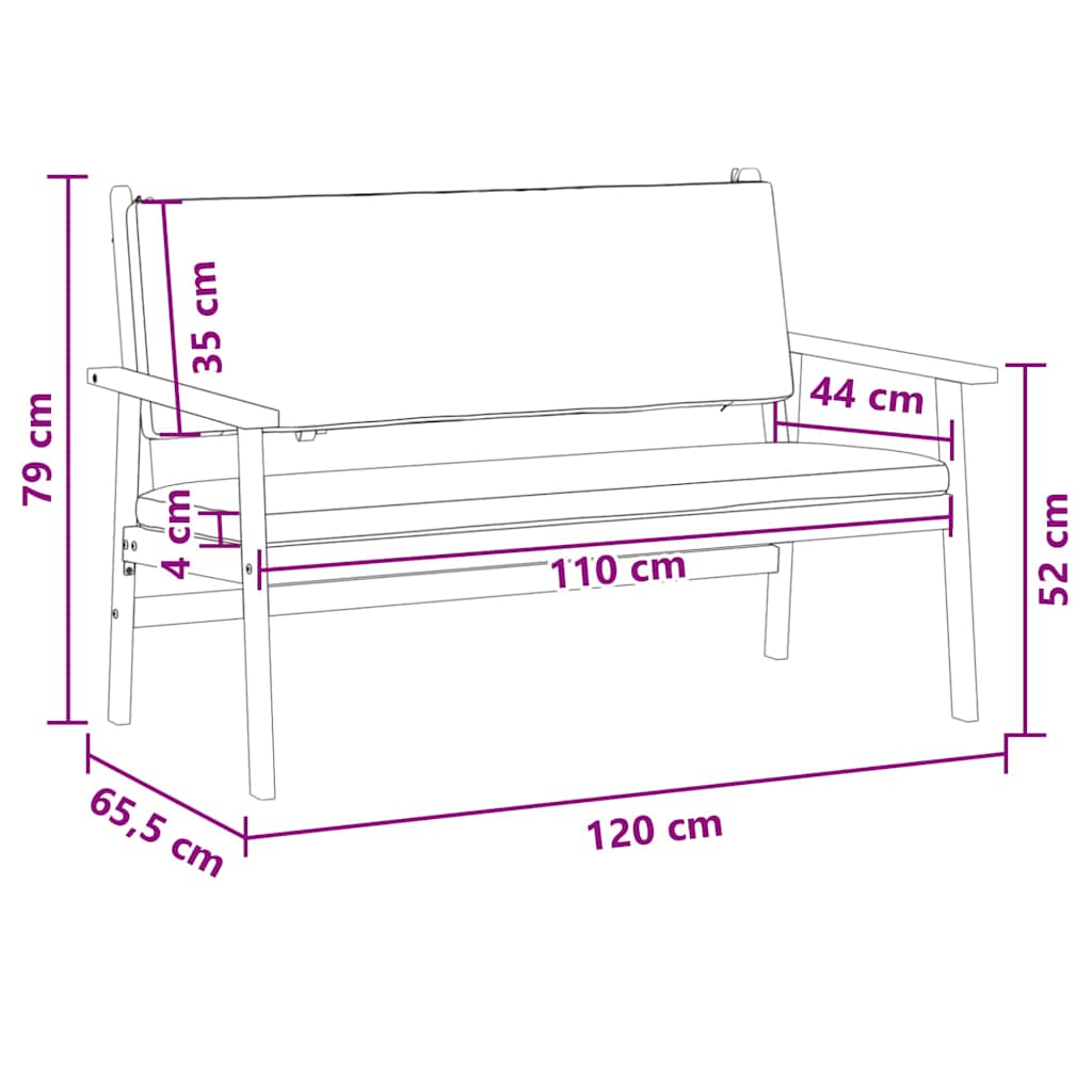 Panchina da giardino Marrone Legno massello di acacia