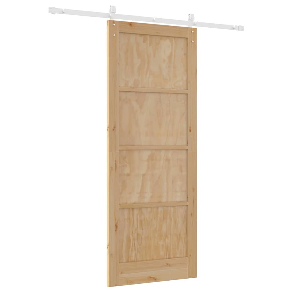 Porta Scorrevole Naturale e bianco 83 x 211 cm