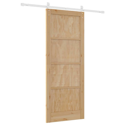 Porta Scorrevole Naturale e bianco 83 x 211 cm