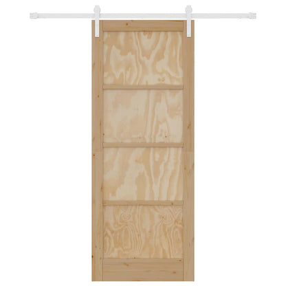 Porta Scorrevole Naturale e bianco 83 x 211 cm