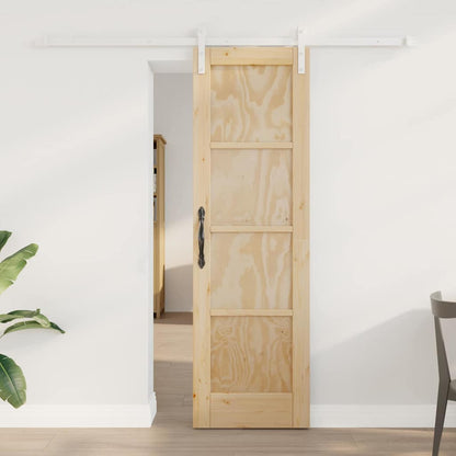 Porta Scorrevole Naturale e bianco 61 x 198.5 cm