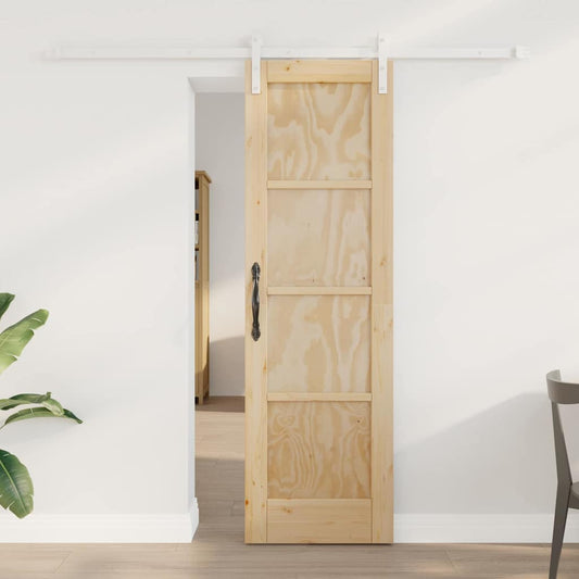 Porta Scorrevole Naturale e bianco 61 x 198.5 cm