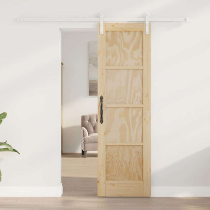 Porta Scorrevole Naturale e bianco 61 x 198.5 cm