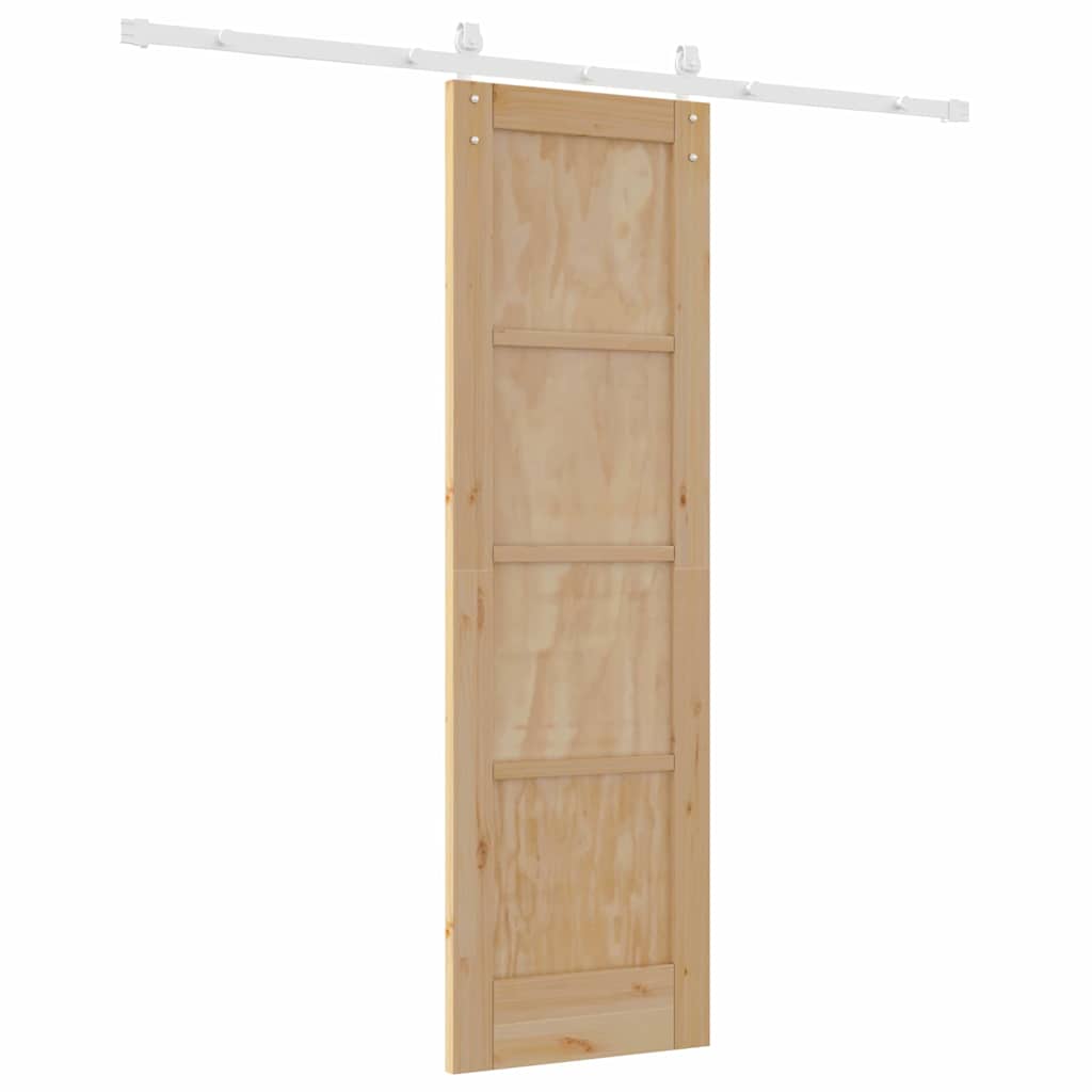 Porta Scorrevole Naturale e bianco 61 x 198.5 cm