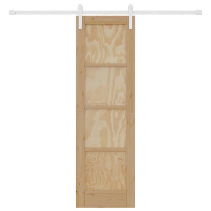 Porta Scorrevole Naturale e bianco 61 x 198.5 cm