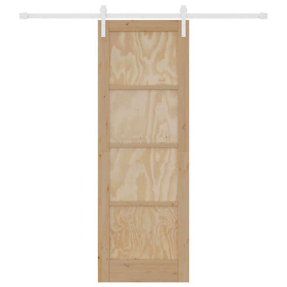 Porta Scorrevole Naturale e bianco 73.5 x 211 cm