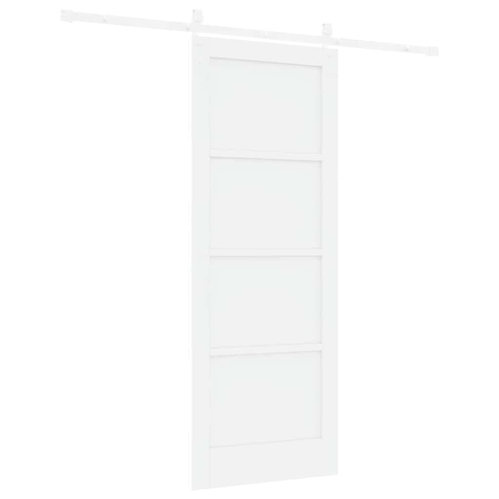 Porta scorrevole Bianco 78 x 202 cm Pino massello