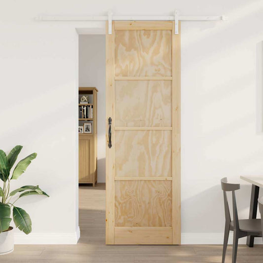 Porta Scorrevole Naturale e bianco 78 x 232 cm