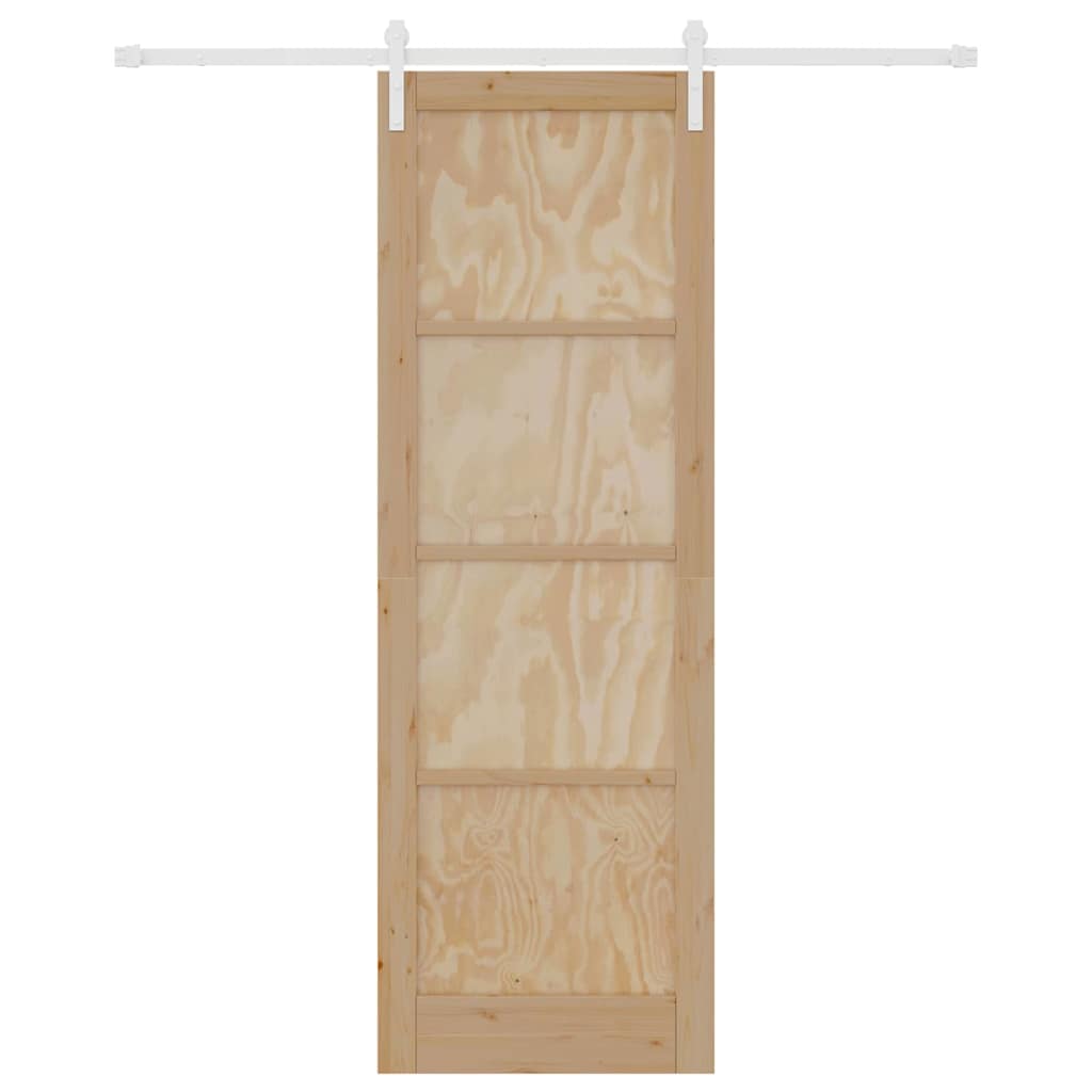 Porta Scorrevole Naturale e bianco 78 x 232 cm