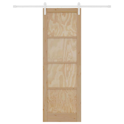 Porta Scorrevole Naturale e bianco 78 x 232 cm