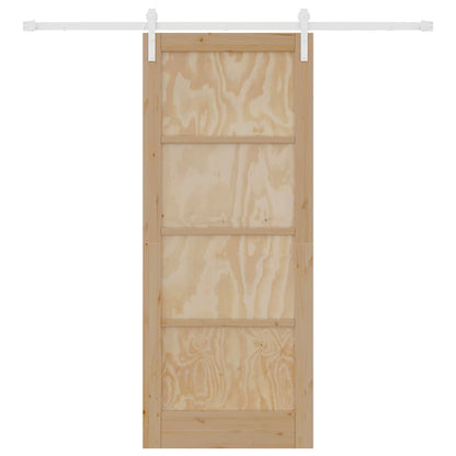 Porta Scorrevole Naturale e bianco 83 x 202 cm