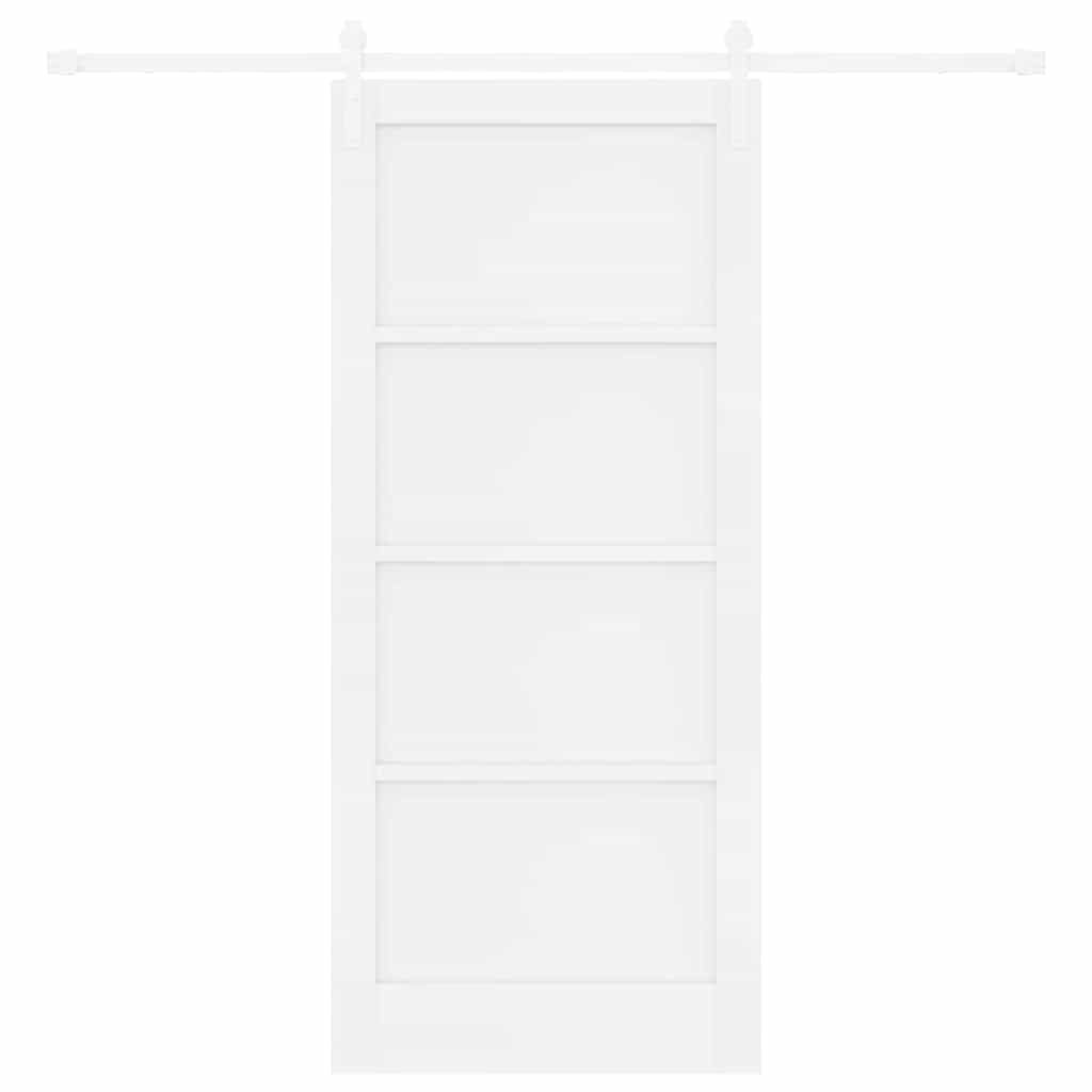 Porta scorrevole Bianco 86 x 198,5 cm Pino massello