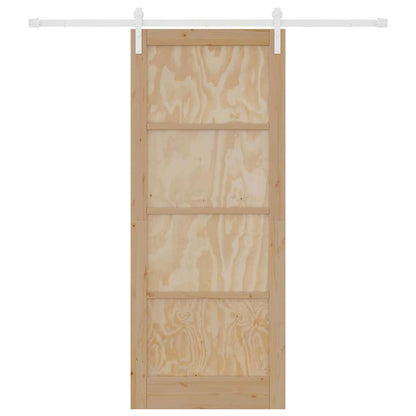 Porta Scorrevole Naturale e bianco 86 x 211 cm