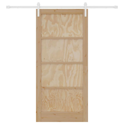 Porta Scorrevole Naturale e bianco 93 x 202 cm