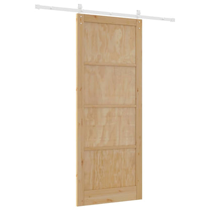 Porta Scorrevole Naturale e bianco 93 x 232 cm