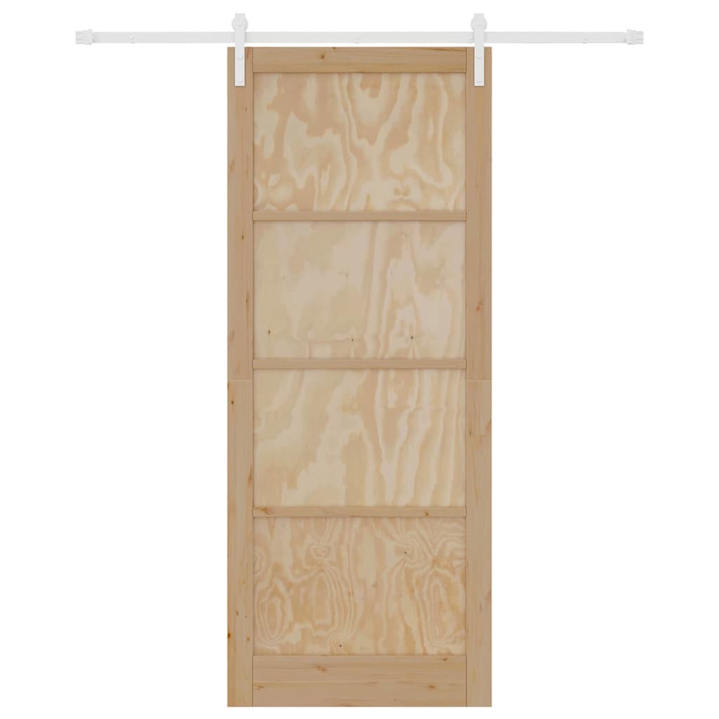 Porta Scorrevole Naturale e bianco 93 x 232 cm